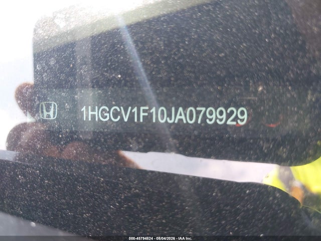 2018 Honda Accord Lx მანქანა იყიდება აუქციონზე, vin: 1HGCV1F10JA079929, აუქციონის ნომერი: 45794824
