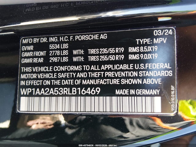 Porsche Macan T 2024 WP1AA2A53RLB16469 Image 9