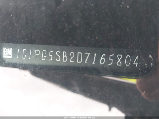 Aukcja sprzedaży 2013 Chevrolet Cruze Ltz, vin: 1G1PG5SB2D7165804, numer aukcji: 45794991
