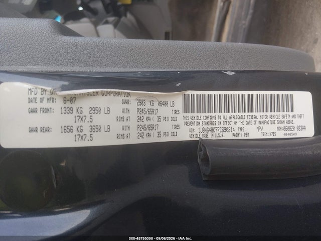 2007 Jeep Commander Sport მანქანა იყიდება აუქციონზე, vin: 1J8HG48K77C690214, აუქციონის ნომერი: 45795098