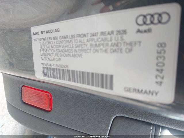 Продаж на аукціоні авто 2023 Audi A4 Premium Plus 45 Tfsi S Line Quattro S Tronic, vin: WAUEAAF41PA022528, номер лоту: 45795121