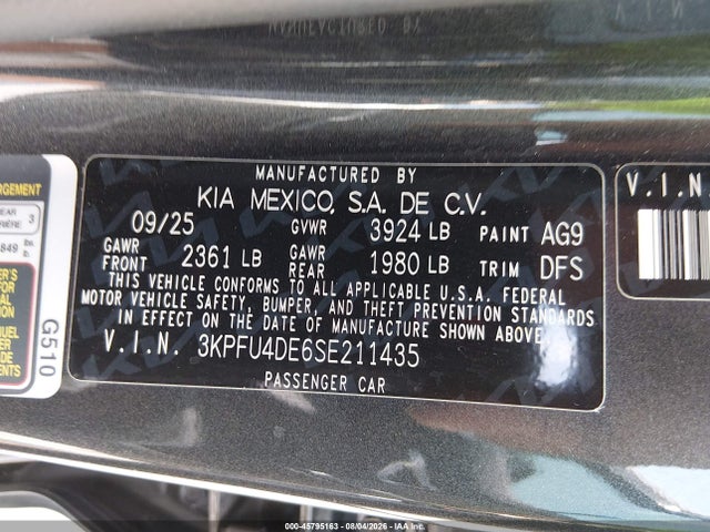 KIA K4 Ex 2025 3KPFU4DE6SE211435 Image 25
