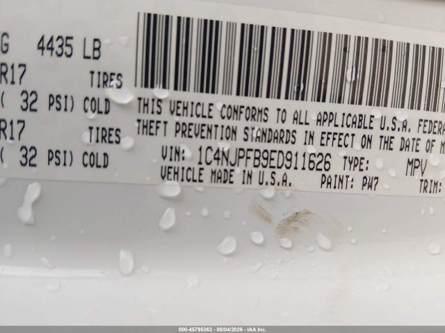 Jeep Patriot Latitude 2014 1C4NJPFB9ED911626 Image 9