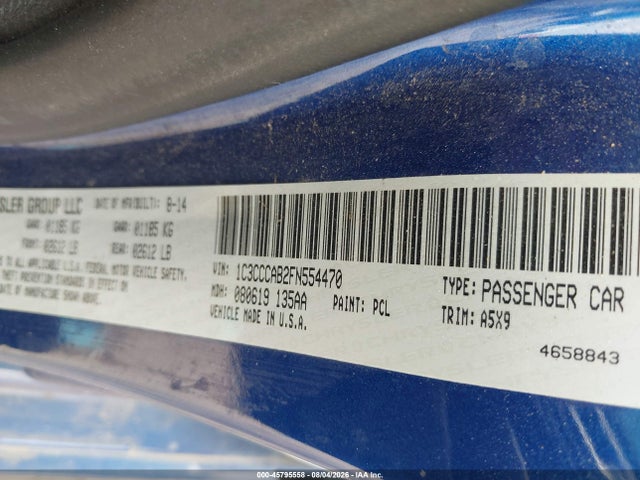 Chrysler 200 Limited 2015 1C3CCCAB2FN554470 Image 9