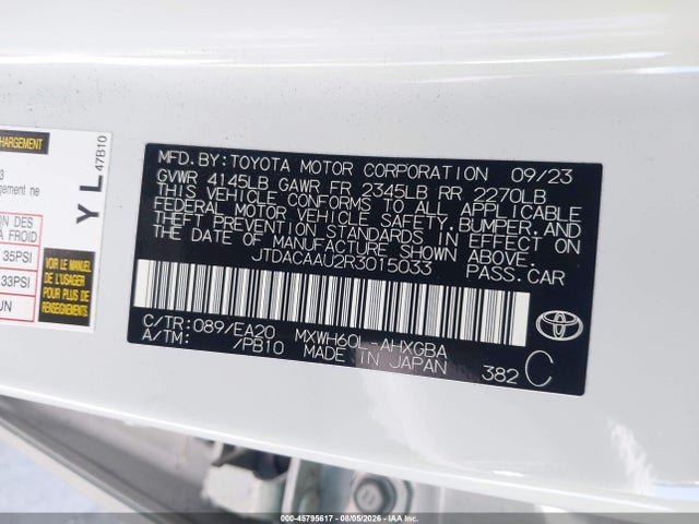 JTDACAAU2R3015033 Toyota PRIUS XLE