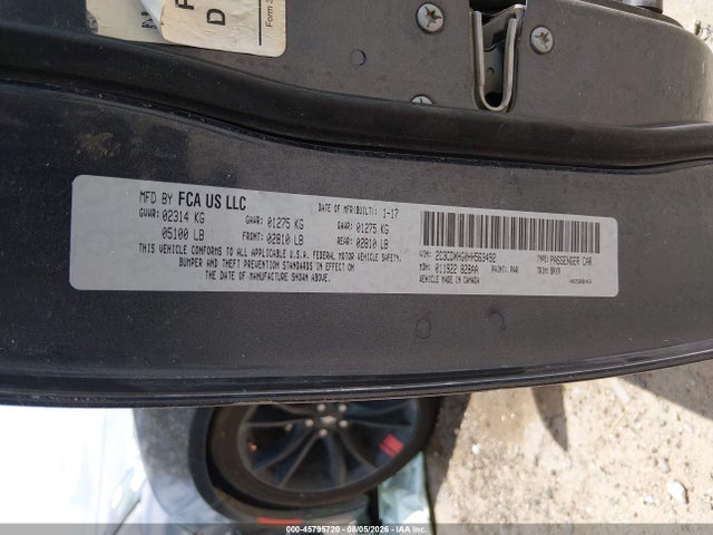 Продаж на аукціоні авто 2017 Dodge Charger Sxt Rwd, vin: 2C3CDXHG0HH563492, номер лоту: 45795720