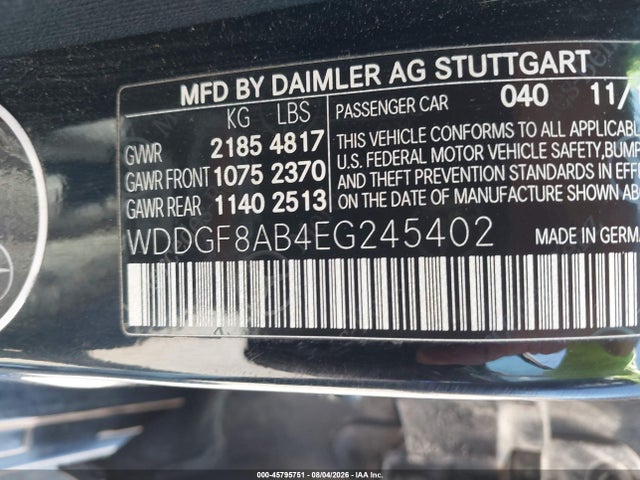 Продаж на аукціоні авто 2014 Mercedes-benz C 300 Sport 4matic, vin: WDDGF8AB4EG245402, номер лоту: 45795751
