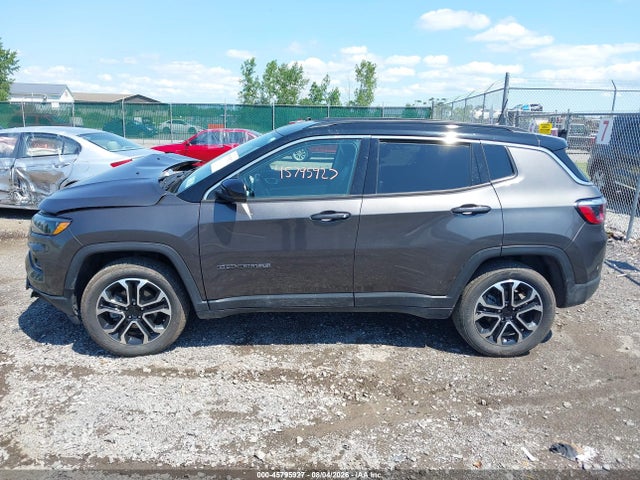 45795927 :رقم المزاد ، 3C4NJDCB4NT208710 vin ، 2022 Jeep Compass Limited 4x4 مزاد بيع