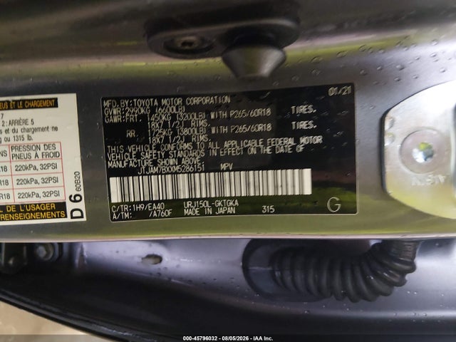 45796032 :رقم المزاد ، JTJAM7BXXM5286151 vin ، 2021 Lexus Gx 460 Premium مزاد بيع