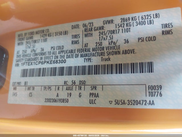 Ford F-150 Xl 2023 1FTEX1CP6PKE68300 Image 9