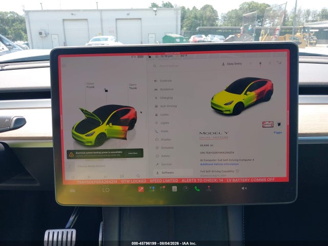 45796199 :رقم المزاد ، 7SAYGDEF8RA264214 vin ، 2024 Tesla Model Y Performance Dual Motor All-wheel Drive مزاد بيع