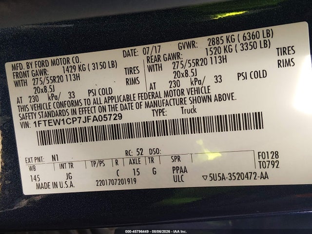Ford F-150 Xl 2018 1FTEW1CP7JFA05729 Image 9