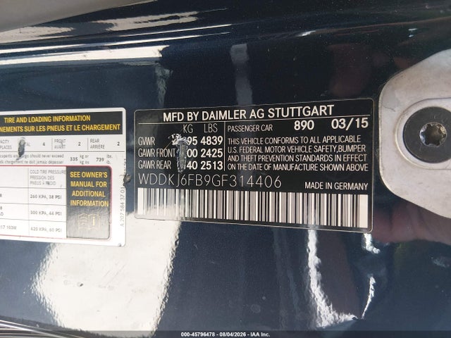Mercedes-Benz E 400 2016 WDDKJ6FB9GF314406 Image 9