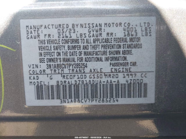 Nissan Sentra Sv Xtronic Cvt 2023 3N1AB8CV7PY285254 Image 9