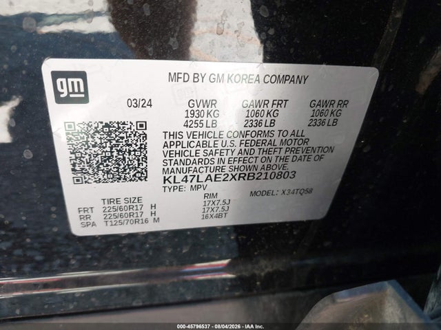 Продаж на аукціоні авто 2024 Buick Envista Preferred Fwd, vin: KL47LAE2XRB210803, номер лоту: 45796537