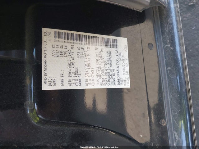 Nissan Frontier Sv 4x2 2020 1N6ED0EA8LN705368 Image 9