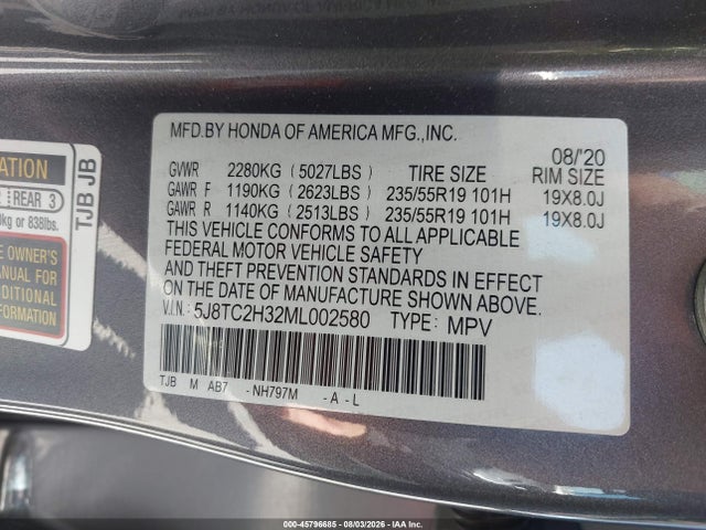 Acura Rdx Standard 2021 5J8TC2H32ML002580 Image 9