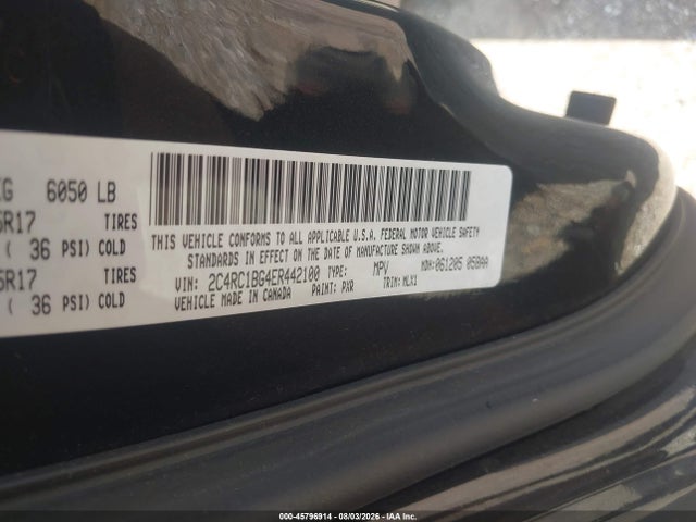 Продаж на аукціоні авто 2014 Chrysler Town & Country Touring, vin: 2C4RC1BG4ER442100, номер лоту: 45796914