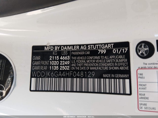 Mercedes-Benz SL 450 2017 WDDJK6GA4HF048129 Image 9