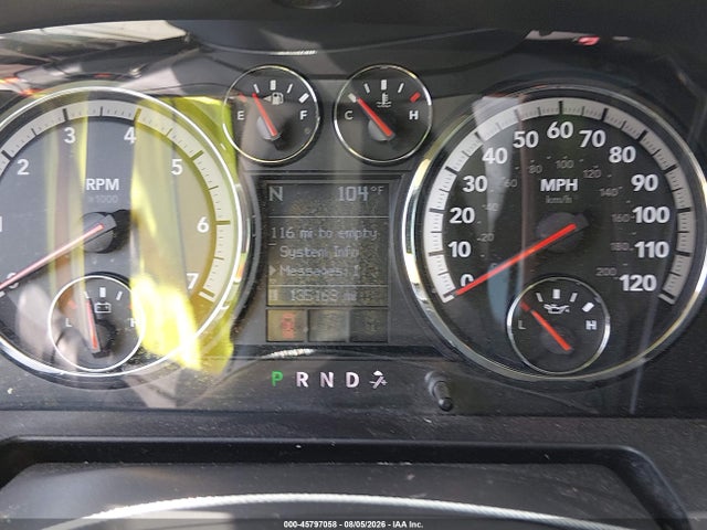 45797058 :رقم المزاد ، 1D3HB18P19S767580 vin ، 2009 Dodge Ram 1500 Slt/sport/trx مزاد بيع