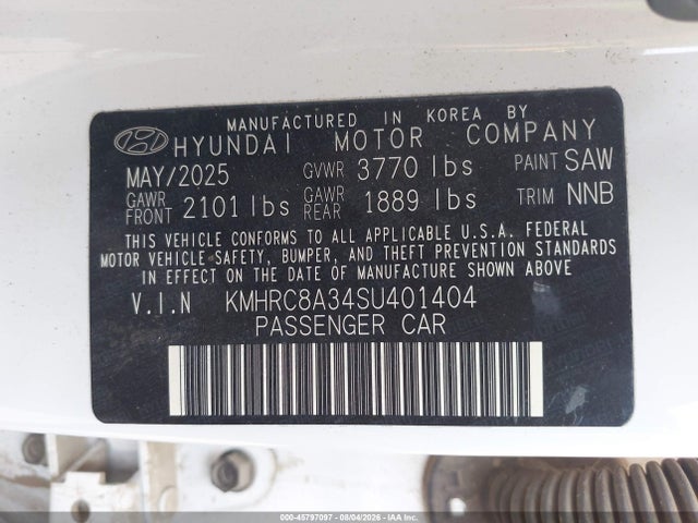Hyundai Venue Sel 2025 KMHRC8A34SU401404 Image 9