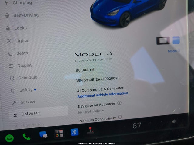 Tesla Model 3 Long Range/mid Range 2018 5YJ3E1EAXJF026078 Image 7