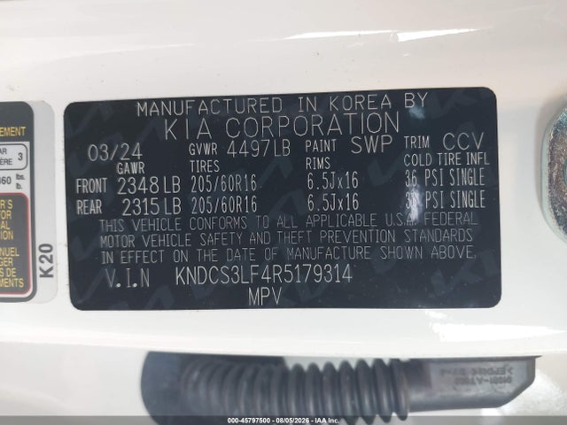 KNDCS3LF4R5179314 KIA Niro Plug-in Hybrid Ex