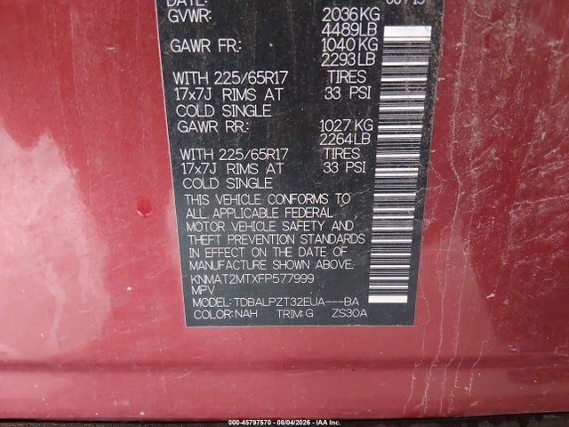 Auction sale of the 2015 Nissan Rogue S, vin: KNMAT2MTXFP577999, lot number: 45797570