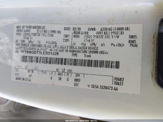 Ford F-350 King Ranch 2020 1FT8W3DT3LED01229 Image 9