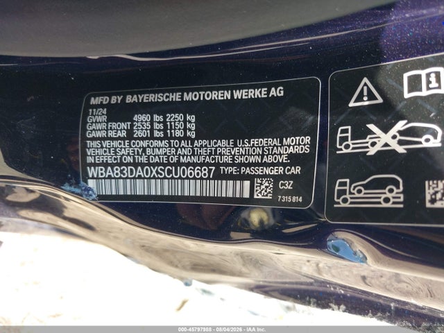 Aukcja sprzedaży 2025 Bmw M440i Xdrive, vin: WBA83DA0XSCU06687, numer aukcji: 45797988