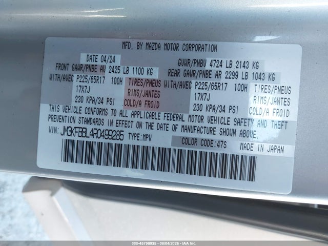 JM3KFBBL4R0499285 Mazda Cx-5 2.5 S Select