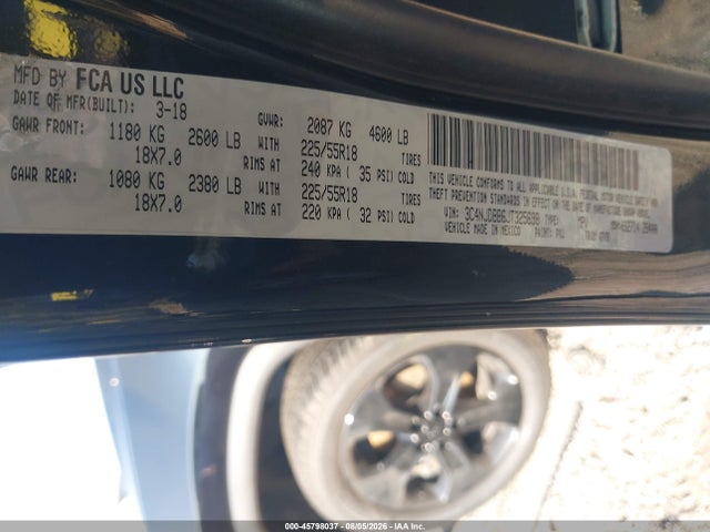 Aukcja sprzedaży 2018 Jeep Compass Altitude 4x4, vin: 3C4NJDBB6JT325698, numer aukcji: 45798037