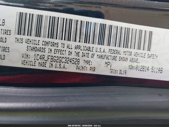 Продажа на аукционе авто 2016 Jeep Grand Cherokee Limited, vin: 1C4RJFBG2GC324528, номер лота: 45798193
