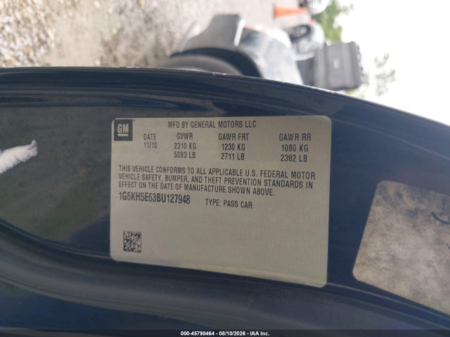 45798464 :رقم المزاد ، 1G6KH5E63BU127948 vin ، 2011 Cadillac Dts Premium Collection مزاد بيع
