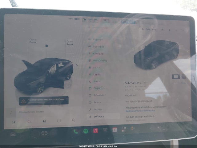 Продаж на аукціоні авто 2023 Tesla Model Y Awd/long Range Dual Motor All-wheel Drive, vin: 7SAYGDEE6PF854497, номер лоту: 45798755