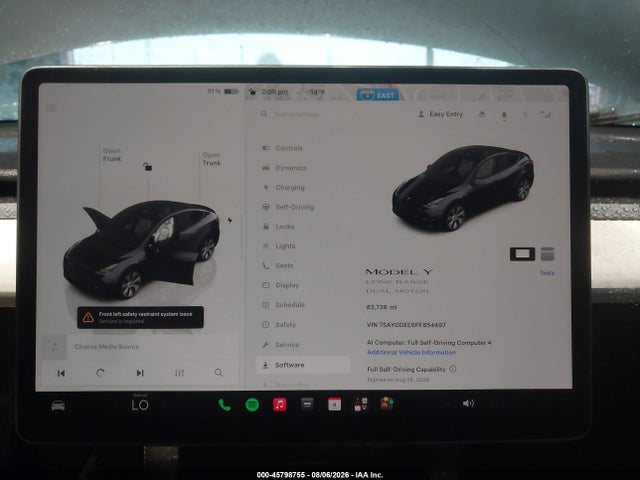 Продаж на аукціоні авто 2023 Tesla Model Y Awd/long Range Dual Motor All-wheel Drive, vin: 7SAYGDEE6PF854497, номер лоту: 45798755