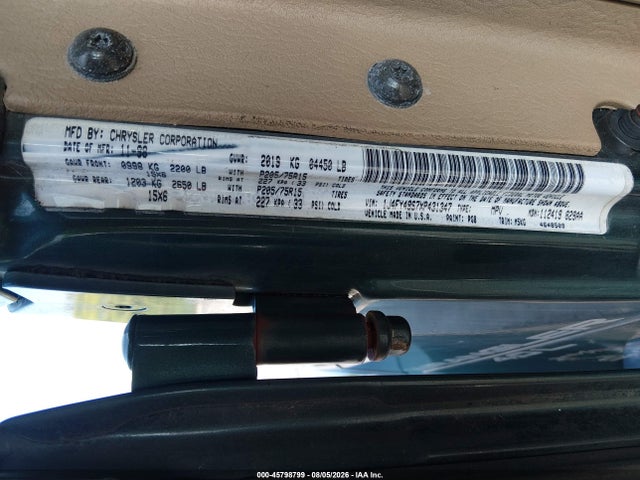 Продаж на аукціоні авто 1999 Jeep Wrangler Sahara, vin: 1J4FY49S7XP431347, номер лоту: 45798799