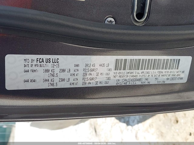 Aukcja sprzedaży 2016 Jeep Compass Latitude, vin: 1C4NJCEA2GD640851, numer aukcji: 45798948