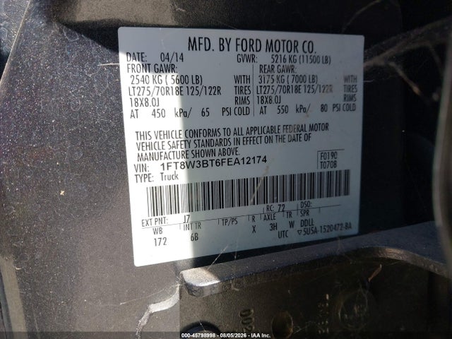 Ford F-350 Lariat 2015 1FT8W3BT6FEA12174 Image 8