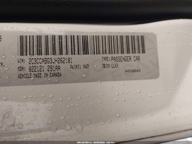 Aukcja sprzedaży 2018 Chrysler 300 300s, vin: 2C3CCABG3JH262181, numer aukcji: 45799114