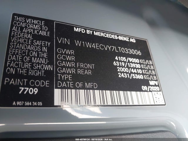W1W4ECVY7LT033006 Mercedes-Benz Sprinter 2500 High Roof V6