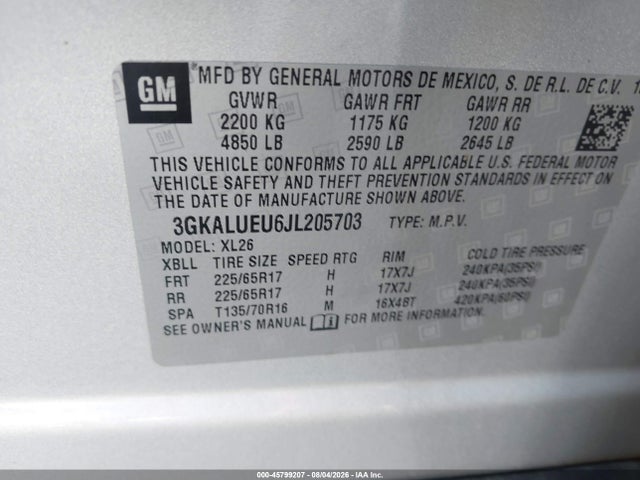 GMC Terrain Sle Diesel 2018 3GKALUEU6JL205703 Image 9