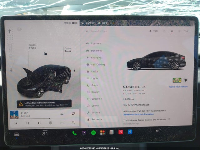 Tesla Model 3 Long Range All-wheel Drive 2025 5YJ3E1EB6SF030591 Image 7