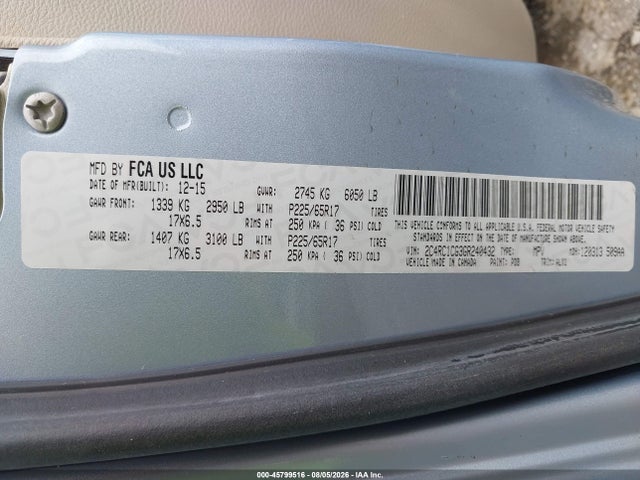 2C4RC1CG3GR240432 Chrysler Town &amp; Country Touring-l
