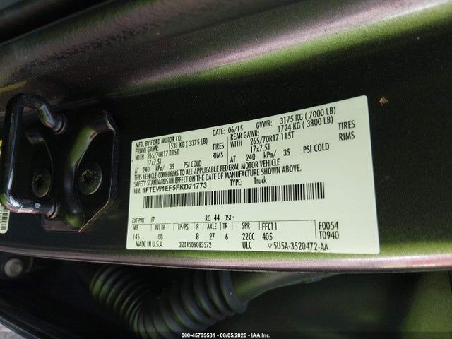 Продаж на аукціоні авто 2015 Ford F-150 Xl, vin: 1FTEW1EF5FKD71773, номер лоту: 45799581