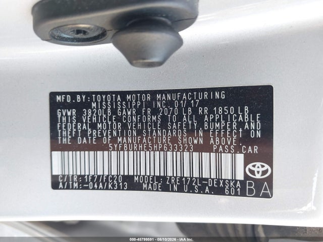 Toyota Corolla Se Special Edition 2017 5YFBURHE5HP633323 Image 9