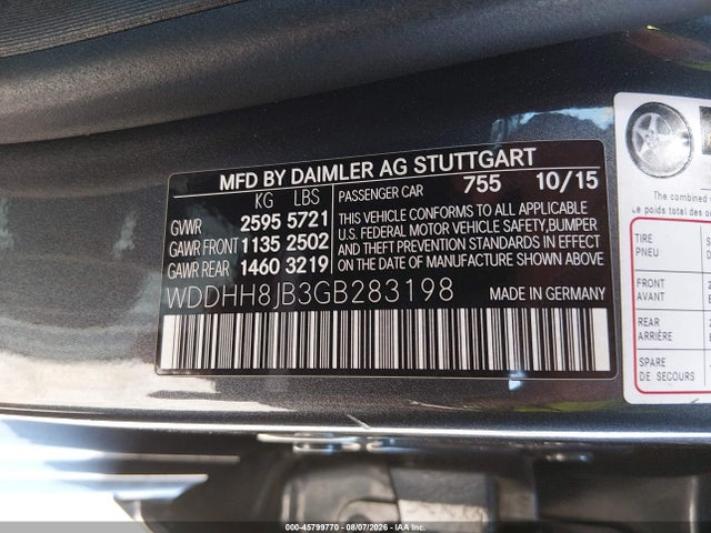 2016 Mercedes-benz E 350 4matic მანქანა იყიდება აუქციონზე, vin: WDDHH8JB3GB283198, აუქციონის ნომერი: 45799770