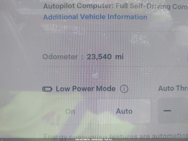 2023 Tesla Model Y Rwd მანქანა იყიდება აუქციონზე, vin: 7SAYGDED8PF923665, აუქციონის ნომერი: 45799876