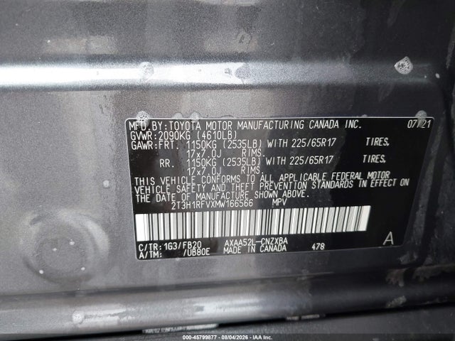Toyota RAV4 LE 2021 2T3H1RFVXMW166566 Image 9