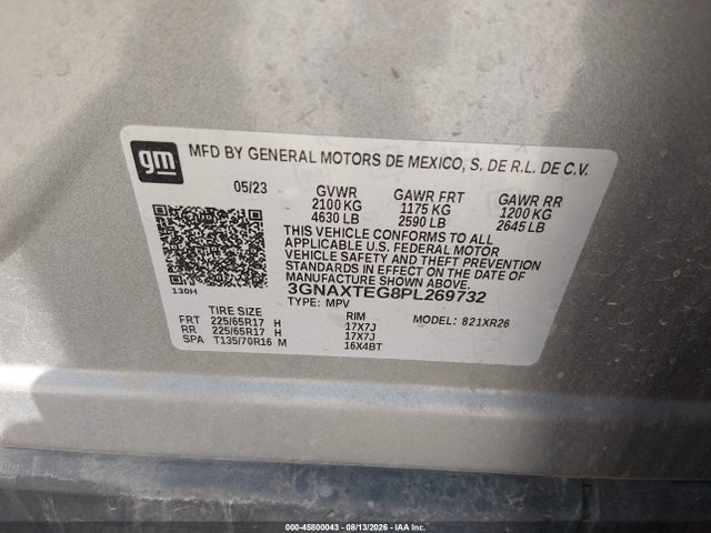 Chevrolet Equinox Awd 2fl 2023 3GNAXTEG8PL269732 Image 9